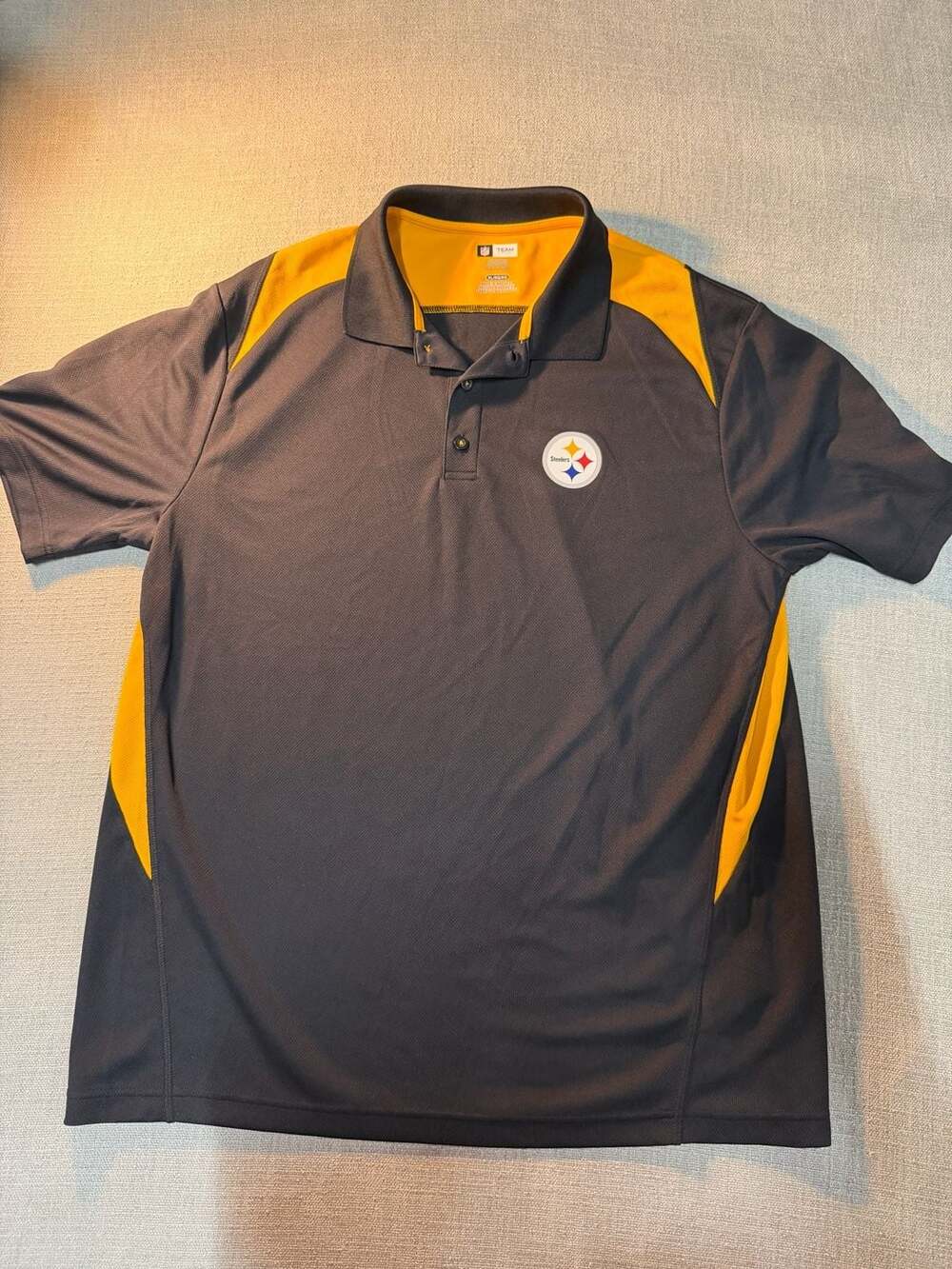 NFL Team Apparel Pittsburgh Steelers TX3 Cool Colorblock Performance Polo